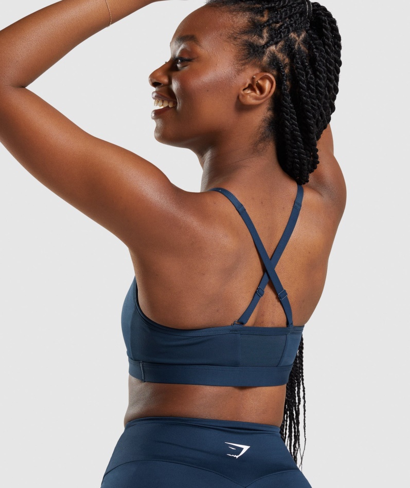 Gymshark Ruched Sports-bh Marine