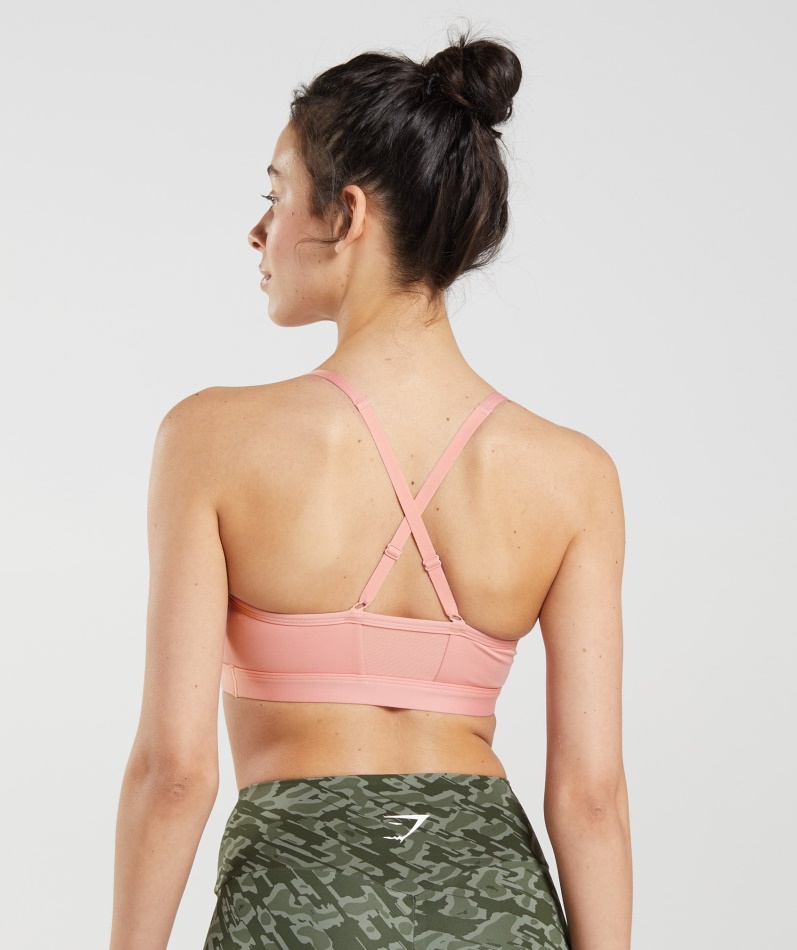 Gymshark Ruched Sports-bh Paige Rosa