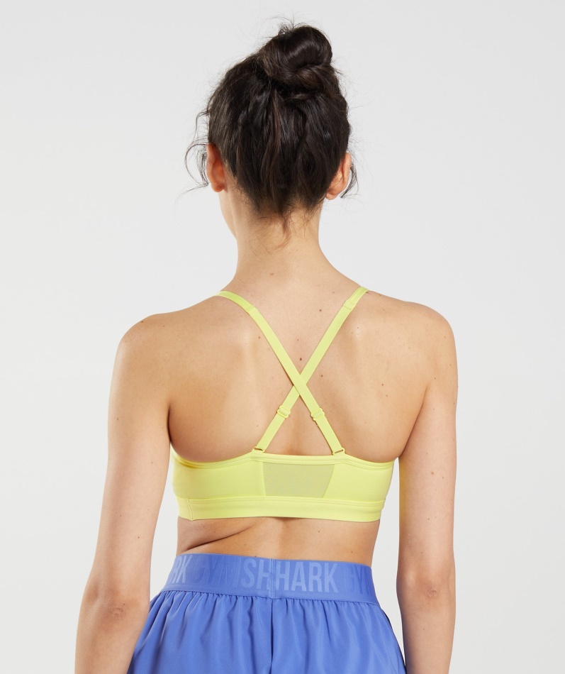 Gymshark Ruched Trening Sports Bh Ildflue Grønn
