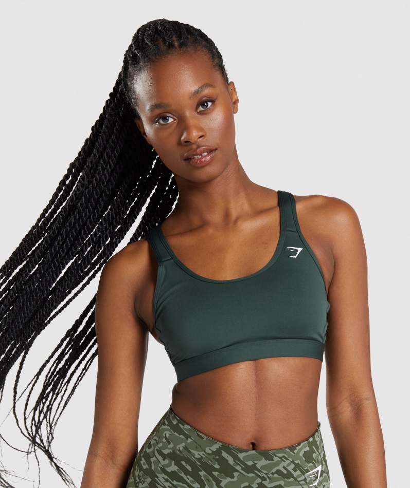 Gymshark Scoop Neck Sports-bh Obsidian Green