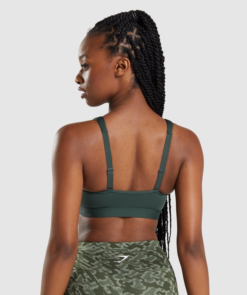 Gymshark Scoop Neck Sports-bh Obsidian Green