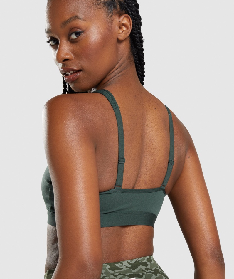 Gymshark Scoop Neck Sports-bh Obsidian Green