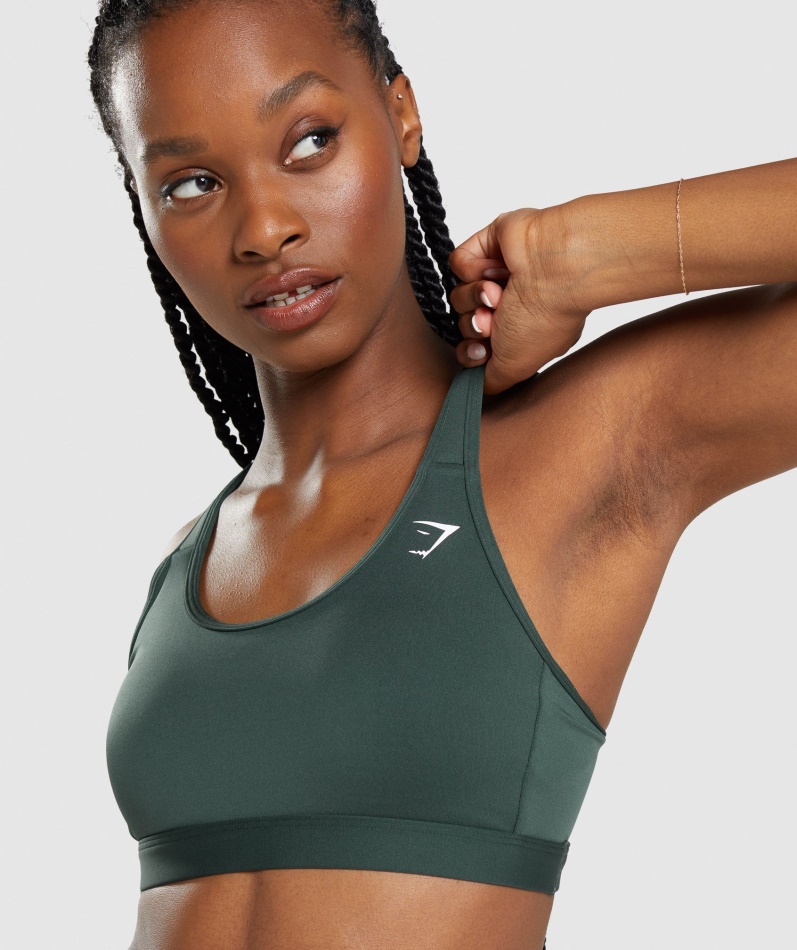 Gymshark Scoop Neck Sports-bh Obsidian Green