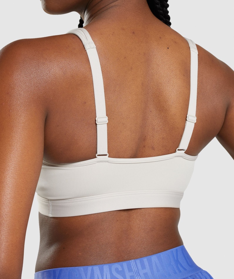 Gymshark Scoop Neck Sports-bh Pebble Grey