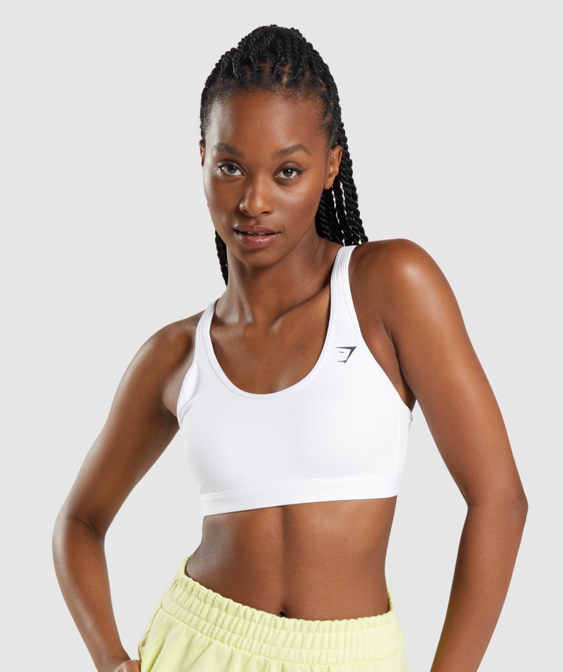 Gymshark Scoop Neck Sports-bh Hvit