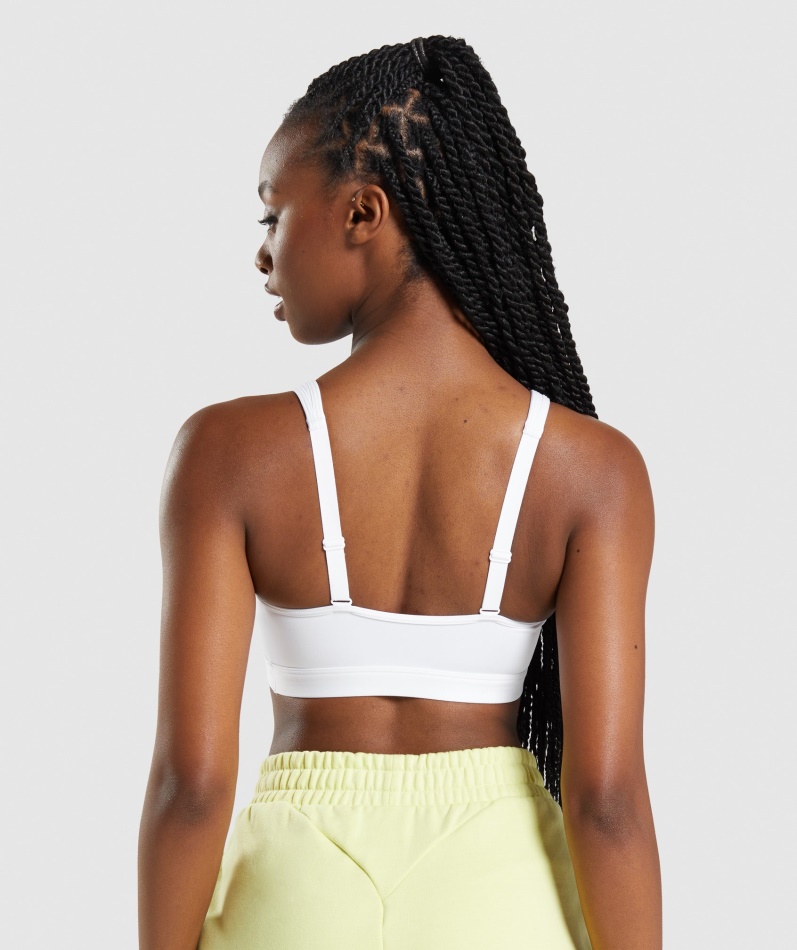 Gymshark Scoop Neck Sports-bh Hvit
