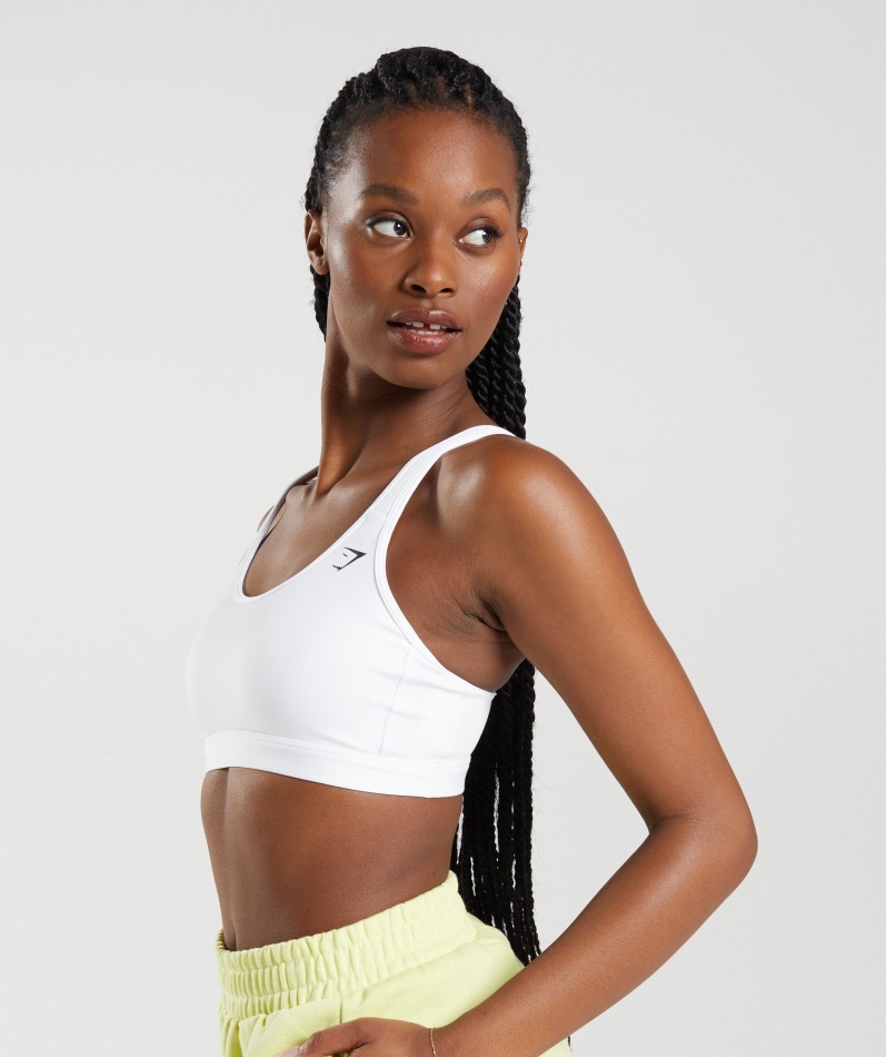 Gymshark Scoop Neck Sports-bh Hvit