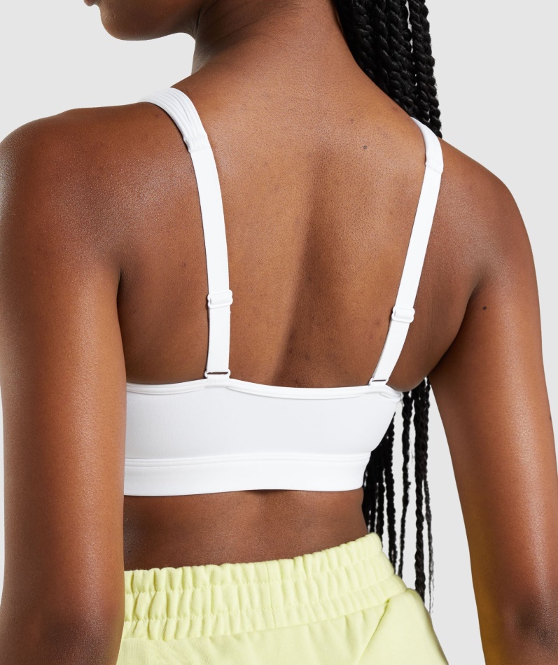 Gymshark Scoop Neck Sports-bh Hvit
