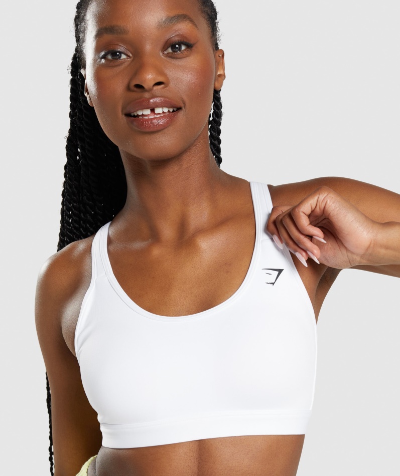 Gymshark Scoop Neck Sports-bh Hvit