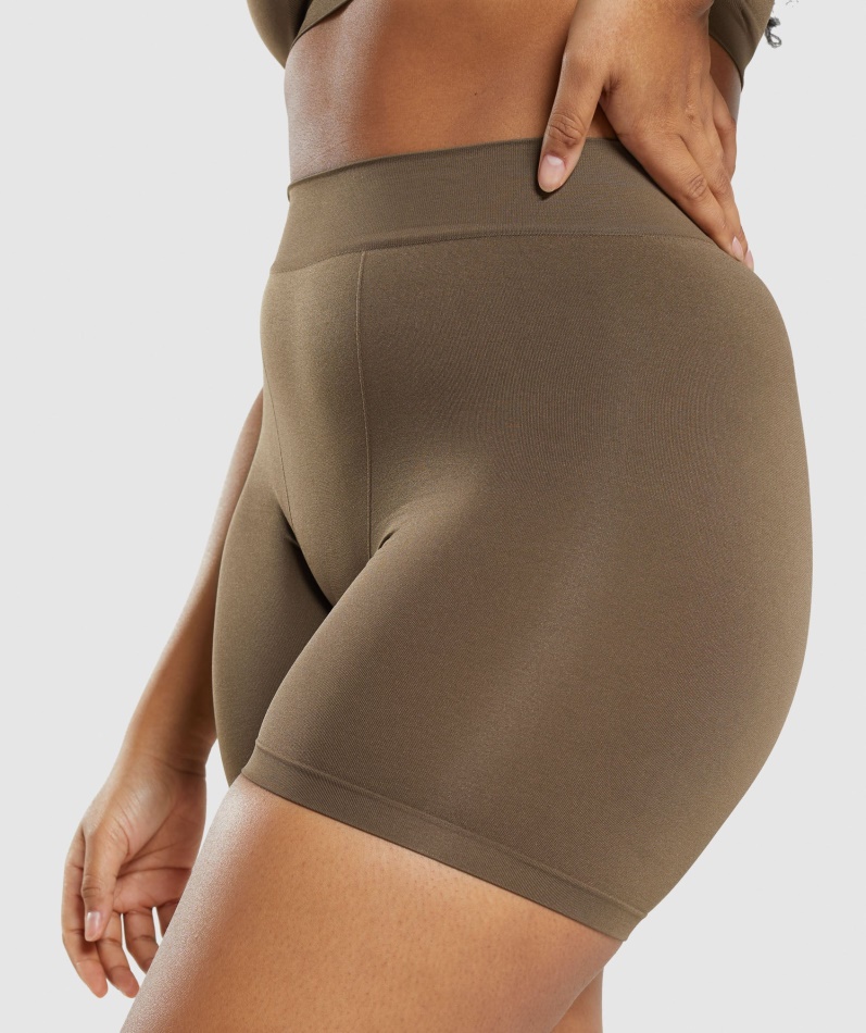 Gymshark Sømløse Boksere Valnøttbrune