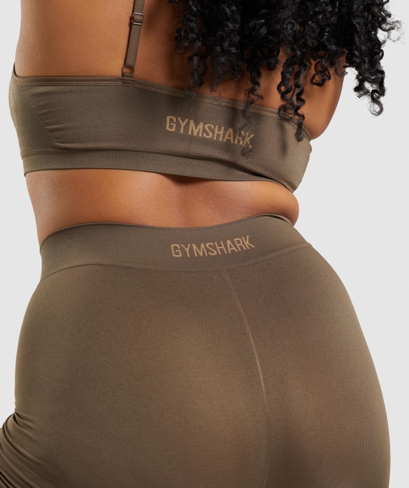 Gymshark Sømløse Boksere Valnøttbrune