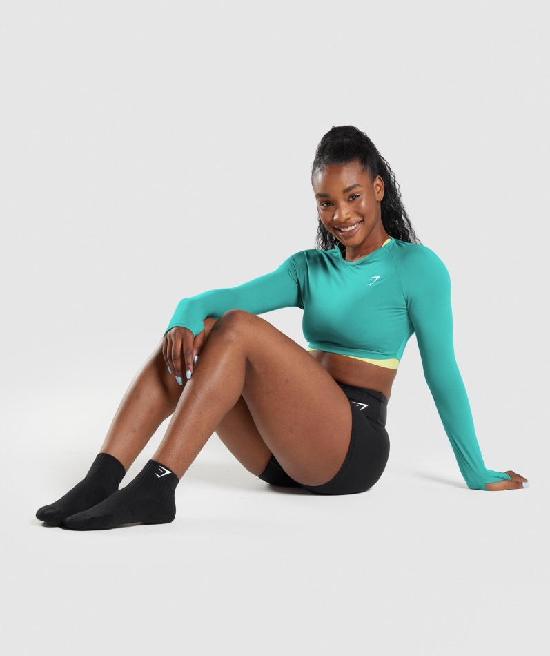 Gymshark Sharkhead Broderte Quarter Sokker 2pk Svart