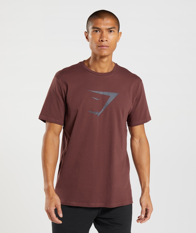 Gymshark Sharkhead Infill T-skjorte Kirsebærbrun