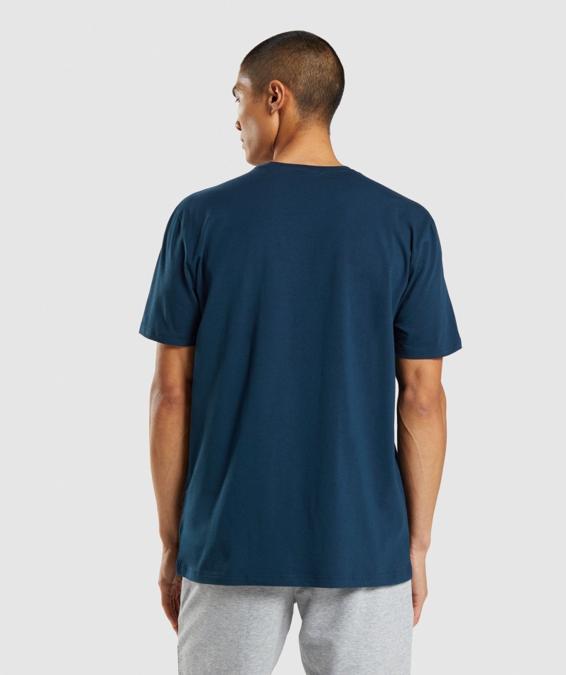 Gymshark Sharkhead Infill T-skjorte Marine