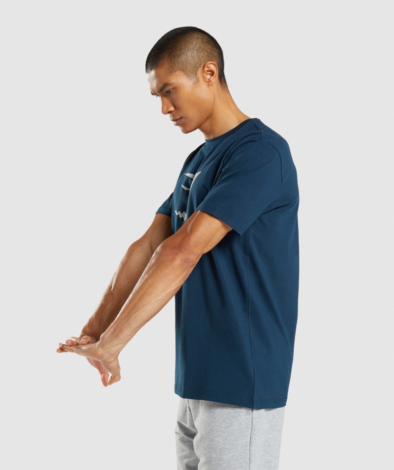 Gymshark Sharkhead Infill T-skjorte Marine