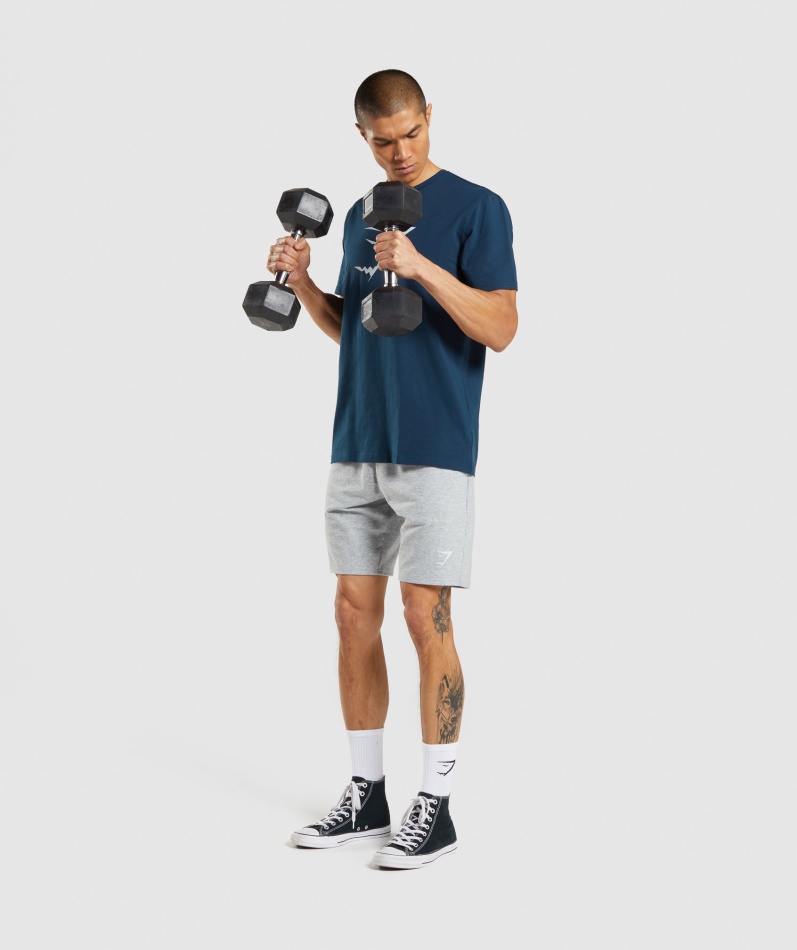 Gymshark Sharkhead Infill T-skjorte Marine