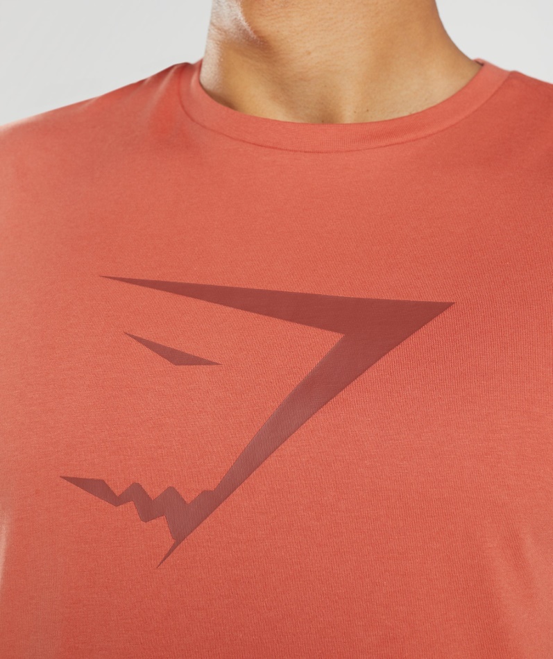 Gymshark Sharkhead Infill T-skjorte Storm Rød