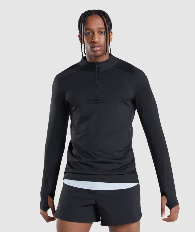 Gymshark Speed Evolve 1/4 Glidelås Svart