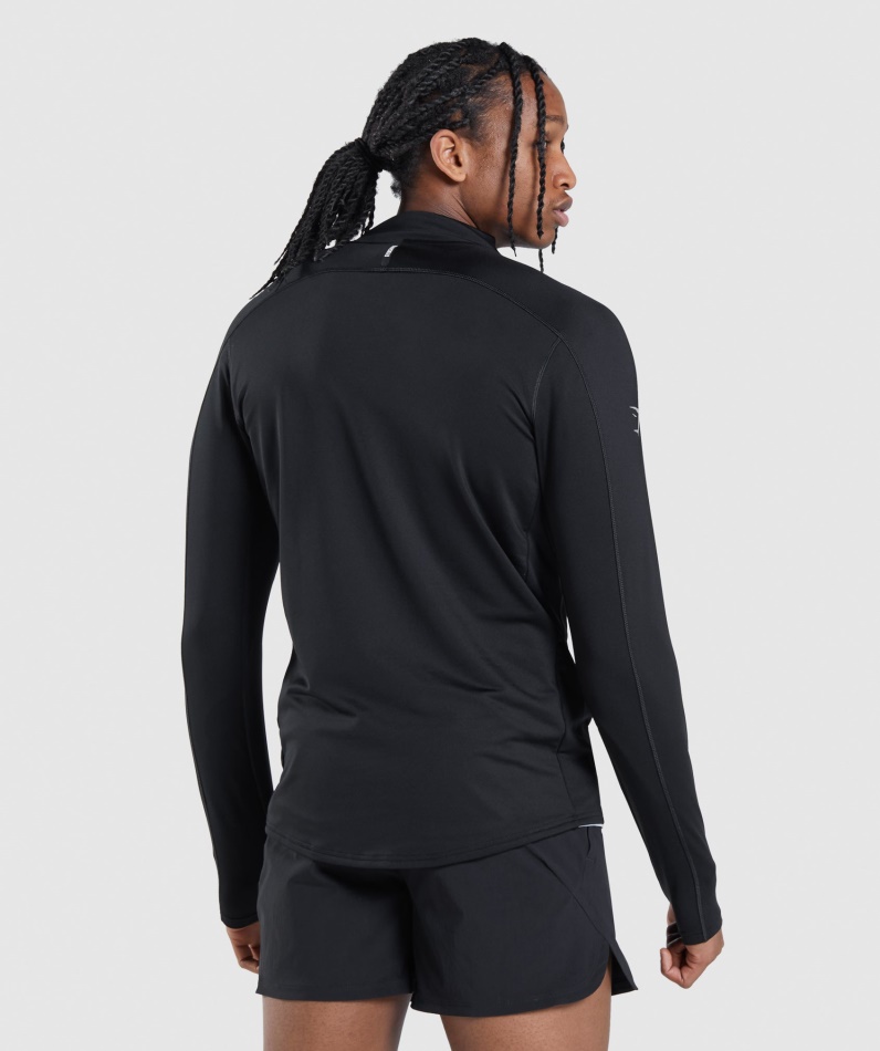 Gymshark Speed Evolve 1/4 Glidelås Svart