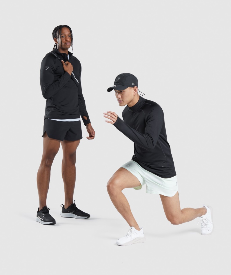 Gymshark Speed Evolve 1/4 Glidelås Svart