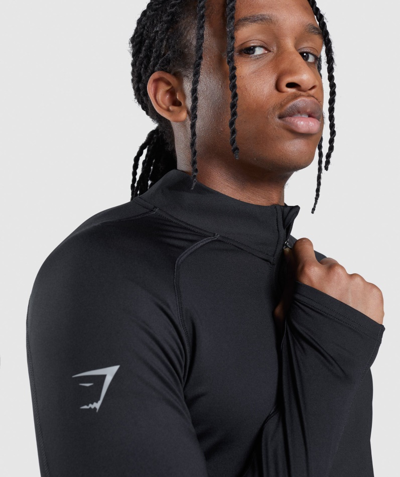 Gymshark Speed Evolve 1/4 Glidelås Svart
