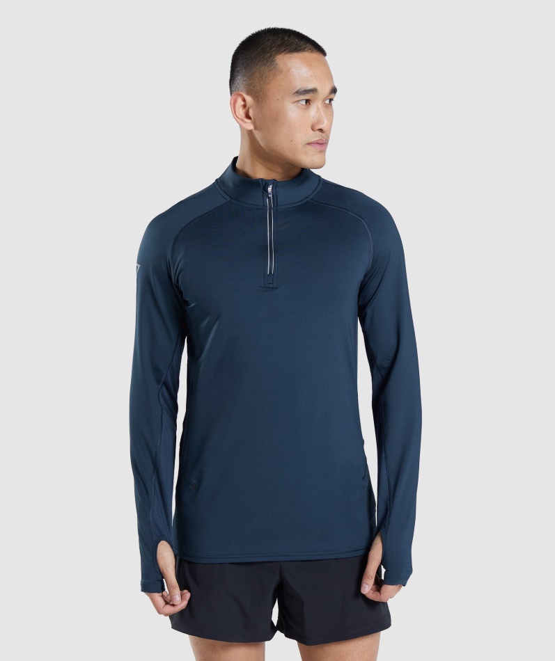 Gymshark Speed Evolve 1/4 Zip Marine
