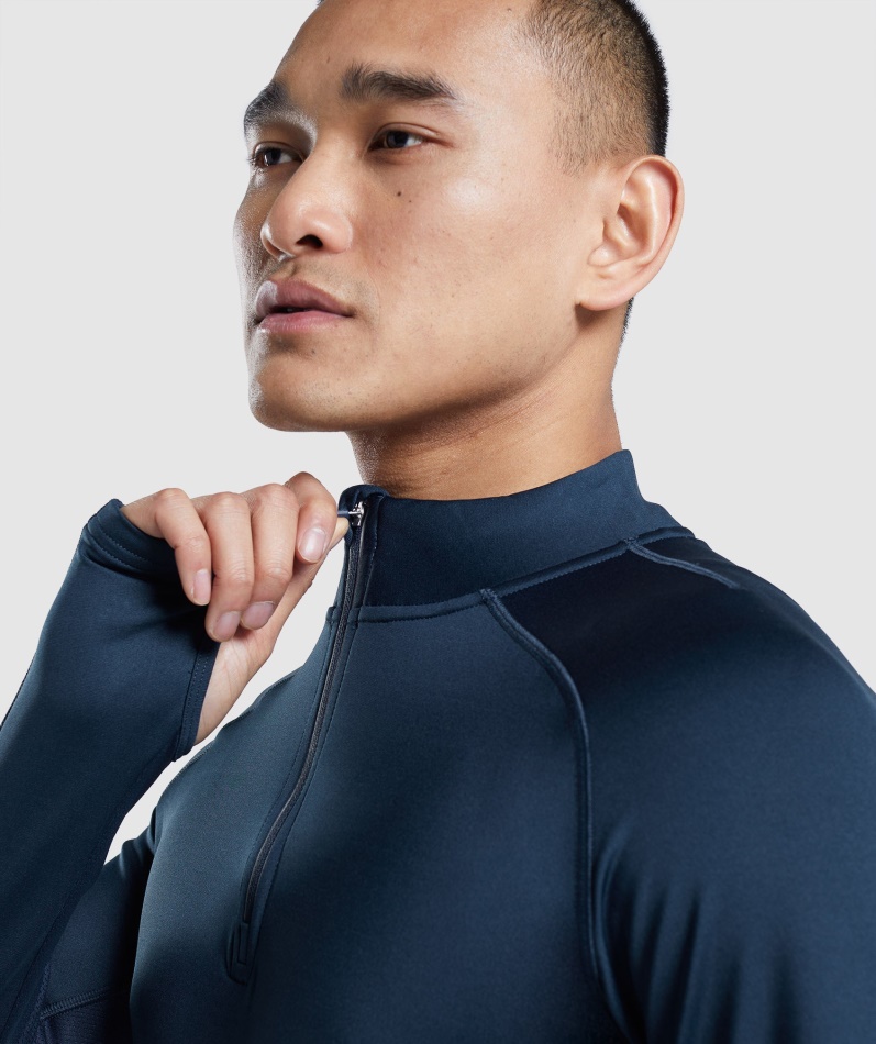 Gymshark Speed Evolve 1/4 Zip Marine