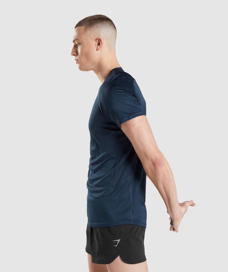 Gymshark Speed Evolve T-skjorte Marine