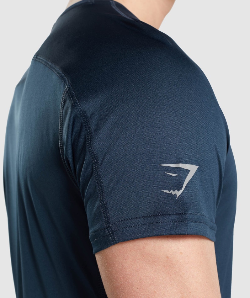 Gymshark Speed Evolve T-skjorte Marine