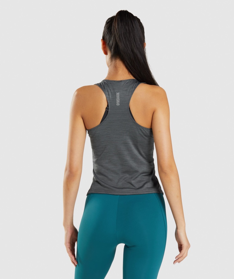 Gymshark Speed Tank Black-charcoal Mergel