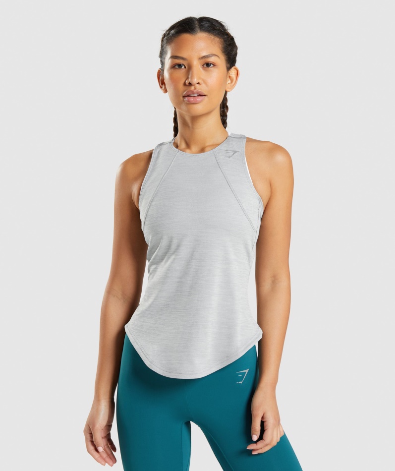 Gymshark Speed Tank Smokey Grågrønn Mergel