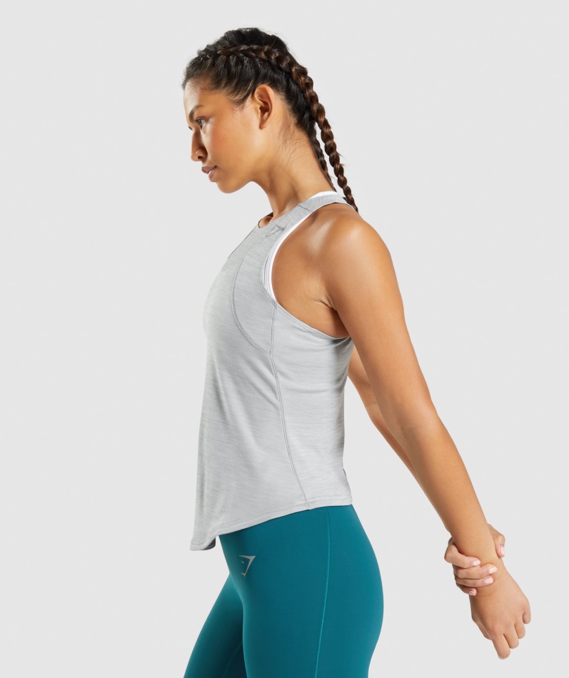 Gymshark Speed Tank Smokey Grågrønn Mergel