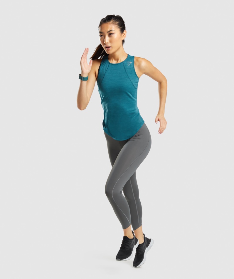 Gymshark Speed Tank Blågrønn Mergel