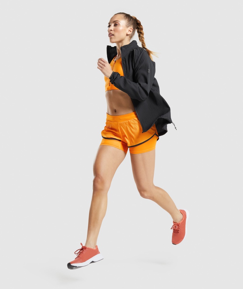 Gymshark Speed Windbreaker Svarte Kvinner