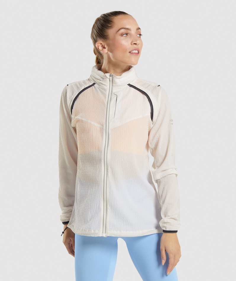 Gymshark Speed Windbreaker Kokos Hvit