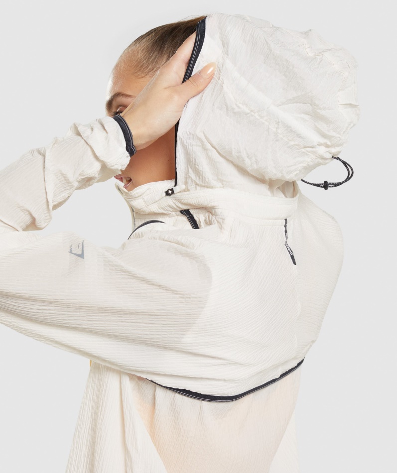 Gymshark Speed Windbreaker Kokos Hvit
