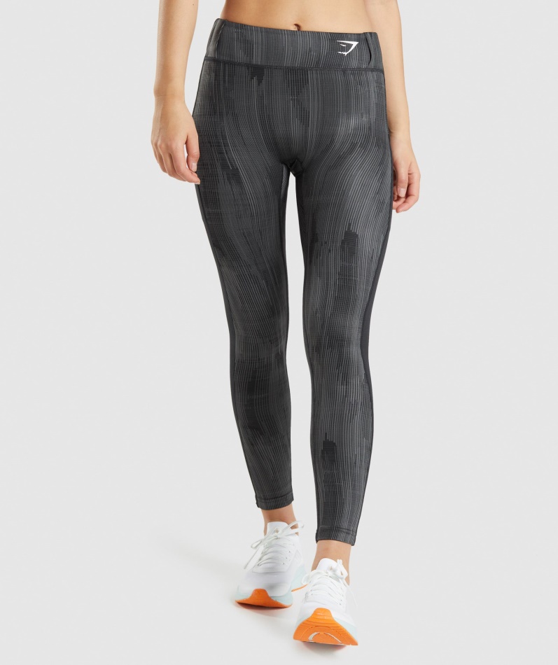 Gymshark Sport Leggings Svart Trykk