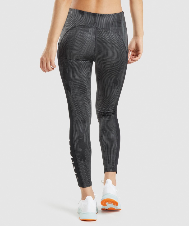 Gymshark Sport Leggings Svart Trykk
