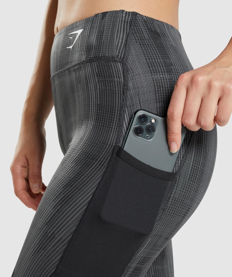 Gymshark Sport Leggings Svart Trykk