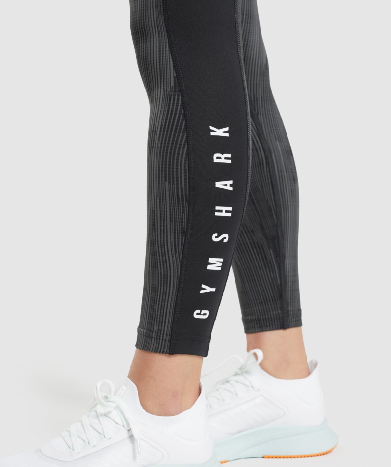 Gymshark Sport Leggings Svart Trykk