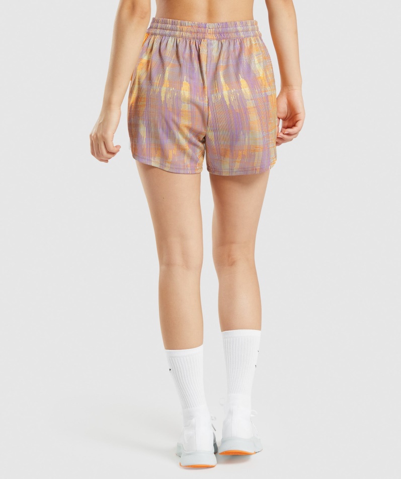 Gymshark Sport Løse Shorts Oransje Print