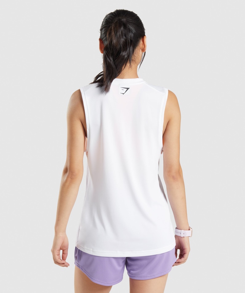 Gymshark Sport Løs Tank Hvit