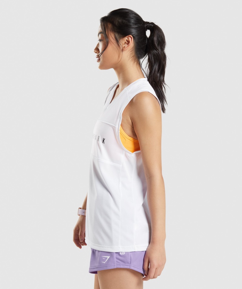 Gymshark Sport Løs Tank Hvit