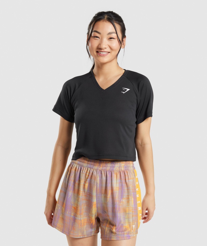 Gymshark Sport Midi T-skjorte Svart