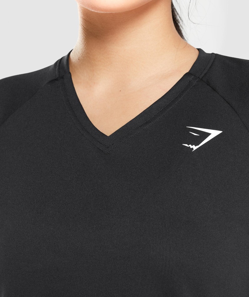 Gymshark Sport Midi T-skjorte Svart
