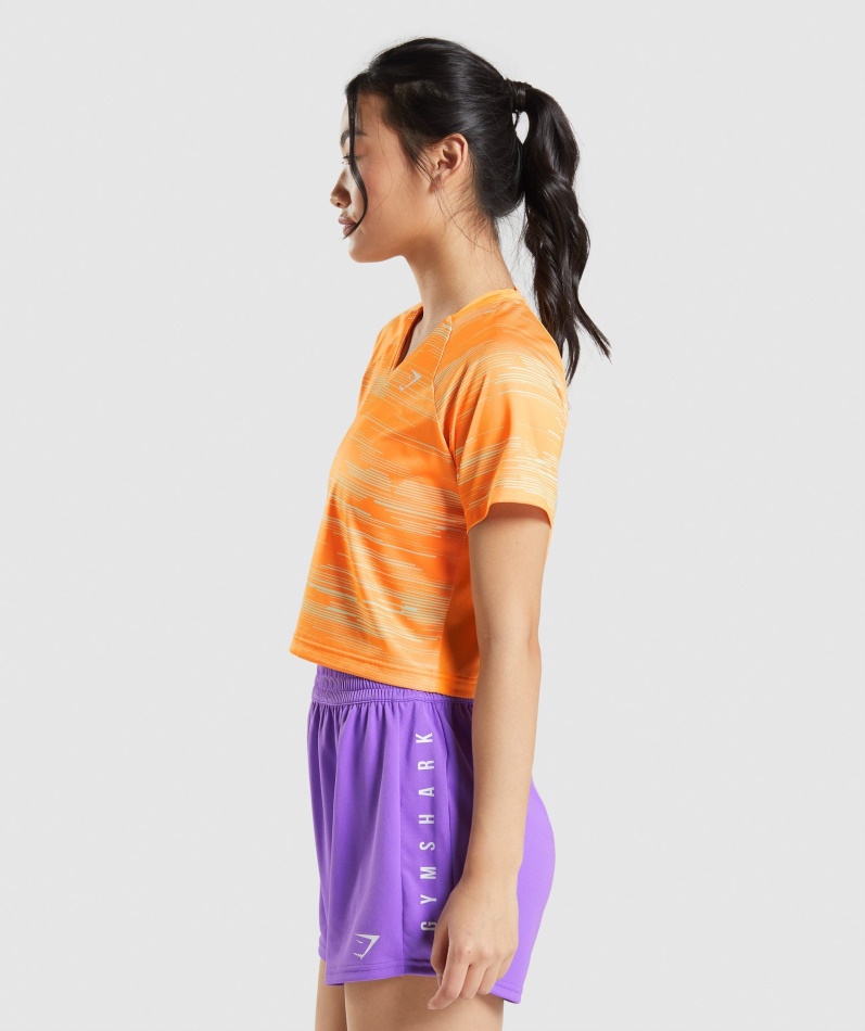 Gymshark Sport Midi T-skjorte Oransje Trykk