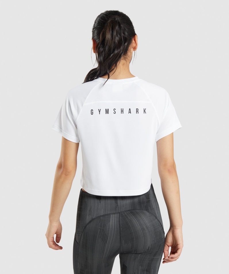 Gymshark Sport Midi T-skjorte Hvit