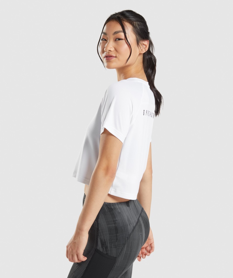 Gymshark Sport Midi T-skjorte Hvit