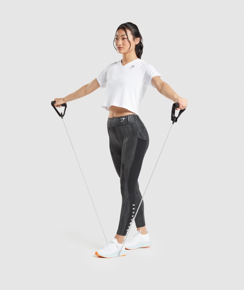 Gymshark Sport Midi T-skjorte Hvit