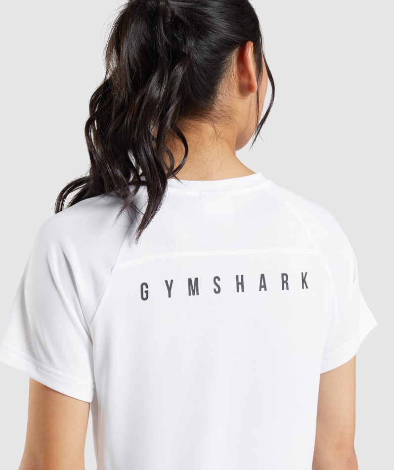 Gymshark Sport Midi T-skjorte Hvit